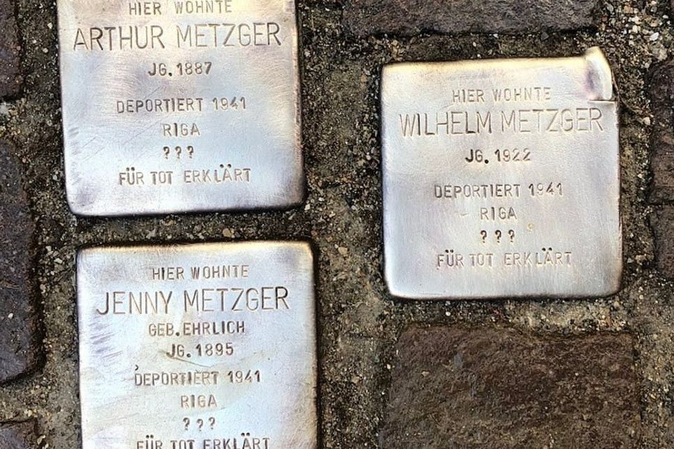 Stolpersteine der Familie Metzger