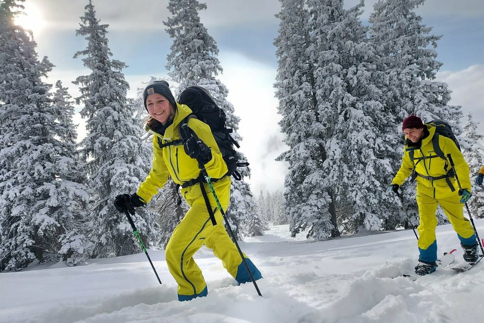 Unsere Snowboarder*innen Ende Januar auf der Fortbildung im Allgäu.