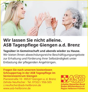 Tagespflege  Anzeige Nr. 2