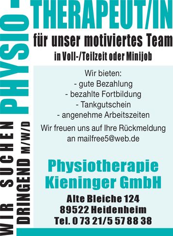Physiotherapeut m/w/d