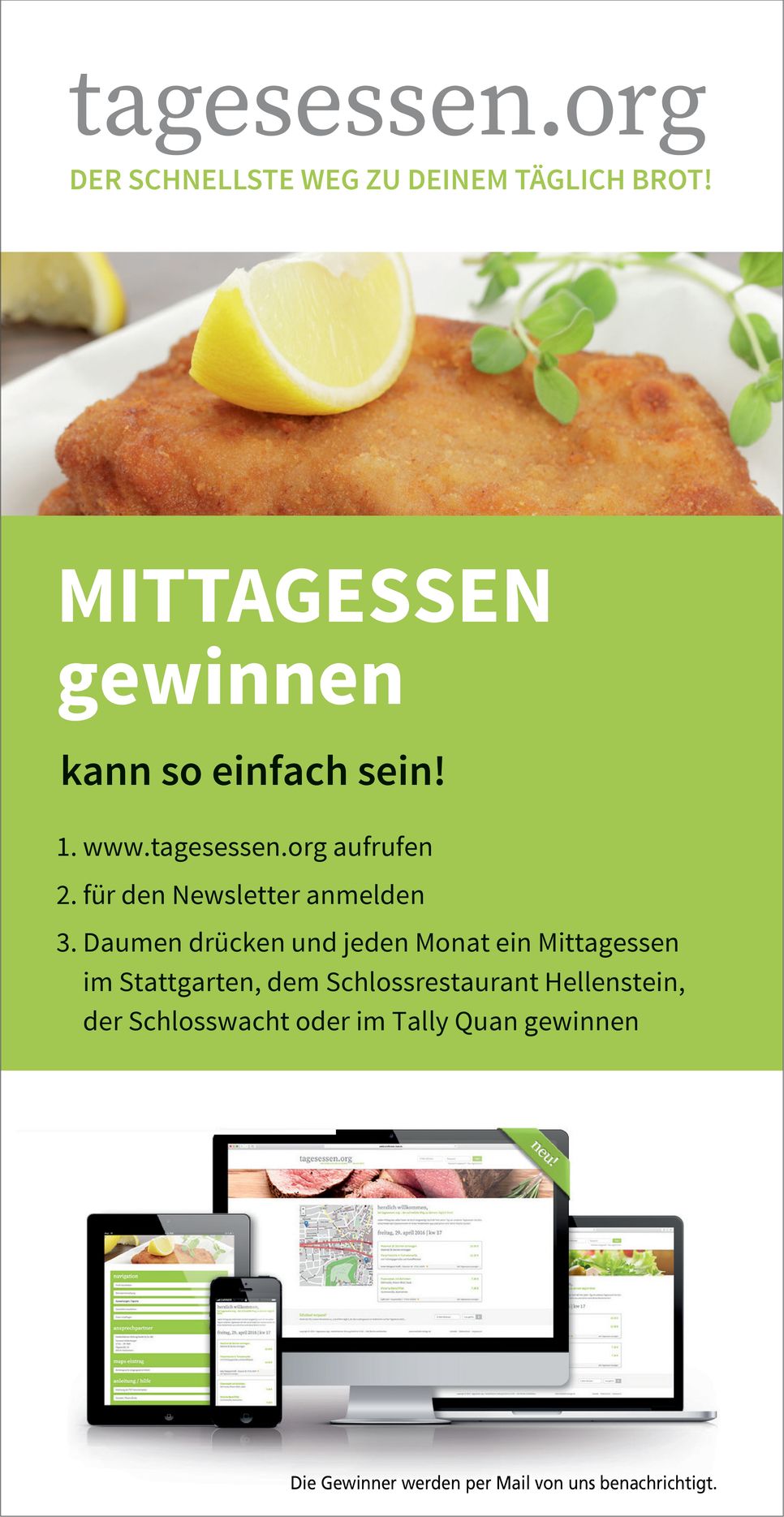 Gewinnspiel Tagesessen