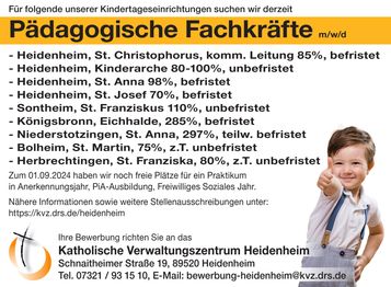 Pädagogische Fachkräfte m/w/d