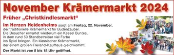 November Krämermarkt 2023