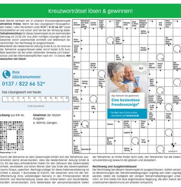 Kreuzworträtsel NW Freudeanzeige